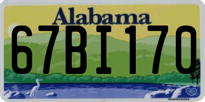 AL license plate 67BI170