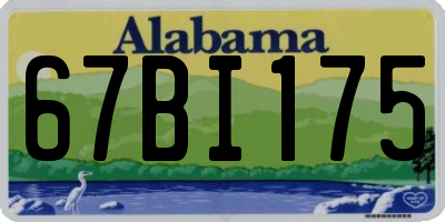 AL license plate 67BI175