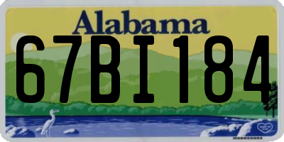 AL license plate 67BI184