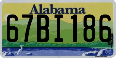 AL license plate 67BI186