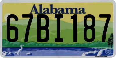 AL license plate 67BI187