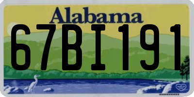 AL license plate 67BI191