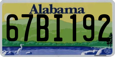 AL license plate 67BI192
