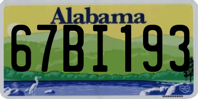 AL license plate 67BI193