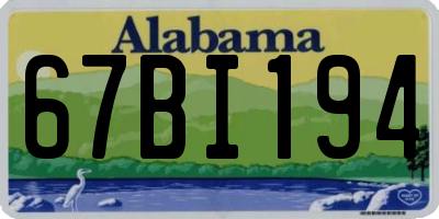 AL license plate 67BI194
