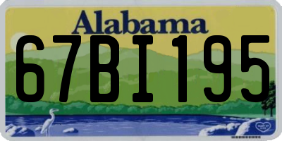 AL license plate 67BI195