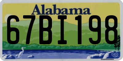 AL license plate 67BI198