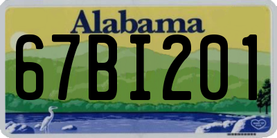 AL license plate 67BI201