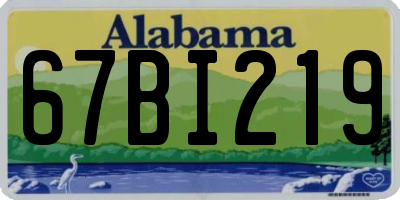 AL license plate 67BI219