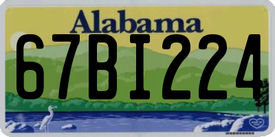 AL license plate 67BI224