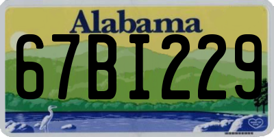 AL license plate 67BI229