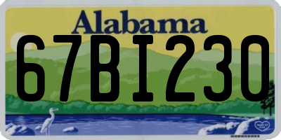AL license plate 67BI230