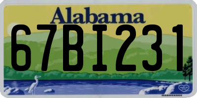 AL license plate 67BI231