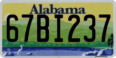 AL license plate 67BI237