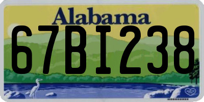 AL license plate 67BI238