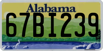 AL license plate 67BI239