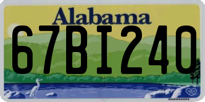 AL license plate 67BI240
