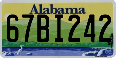 AL license plate 67BI242