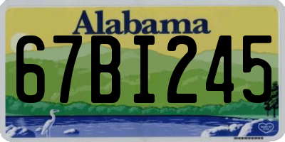 AL license plate 67BI245