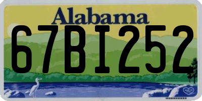 AL license plate 67BI252