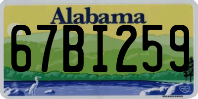 AL license plate 67BI259