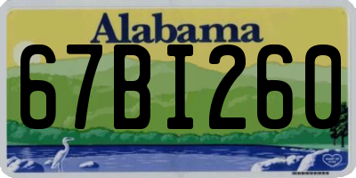 AL license plate 67BI260