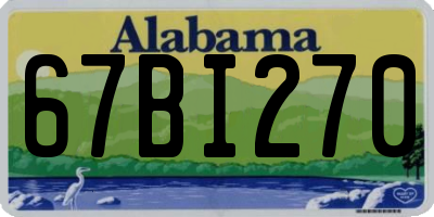 AL license plate 67BI270