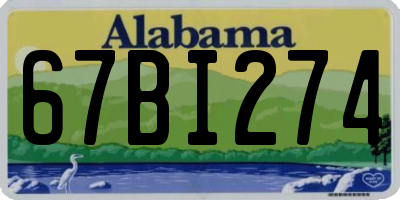 AL license plate 67BI274