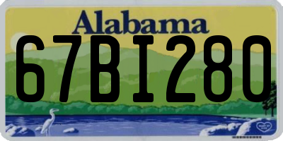 AL license plate 67BI280