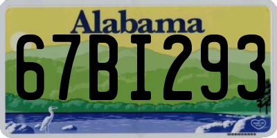 AL license plate 67BI293