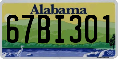 AL license plate 67BI301