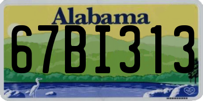 AL license plate 67BI313