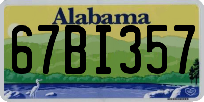 AL license plate 67BI357