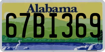 AL license plate 67BI369
