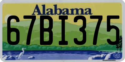 AL license plate 67BI375