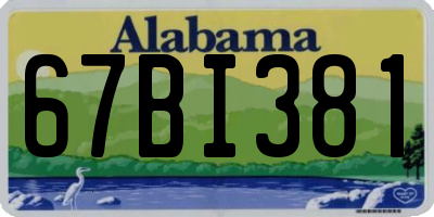 AL license plate 67BI381
