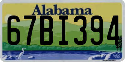 AL license plate 67BI394