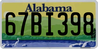 AL license plate 67BI398