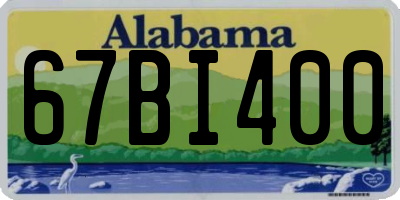 AL license plate 67BI400