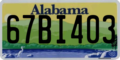 AL license plate 67BI403