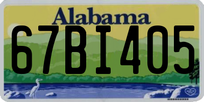 AL license plate 67BI405