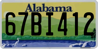 AL license plate 67BI412