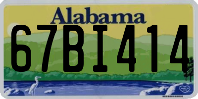 AL license plate 67BI414