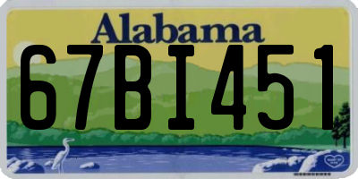AL license plate 67BI451
