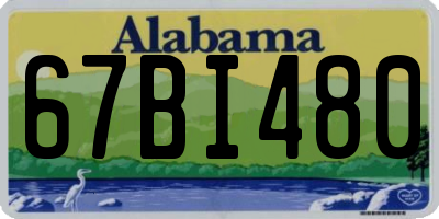 AL license plate 67BI480