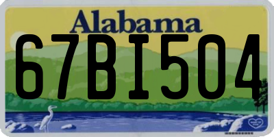 AL license plate 67BI504