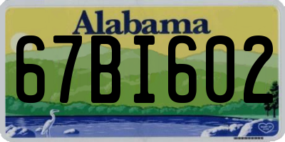 AL license plate 67BI602