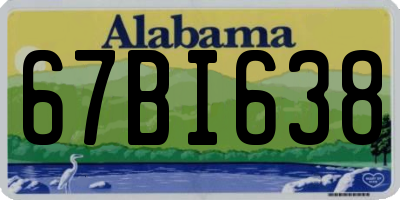 AL license plate 67BI638