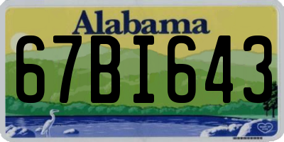 AL license plate 67BI643