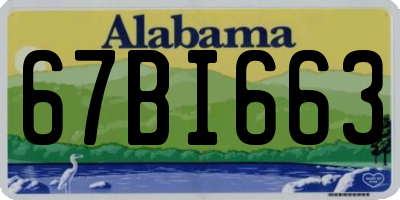 AL license plate 67BI663
